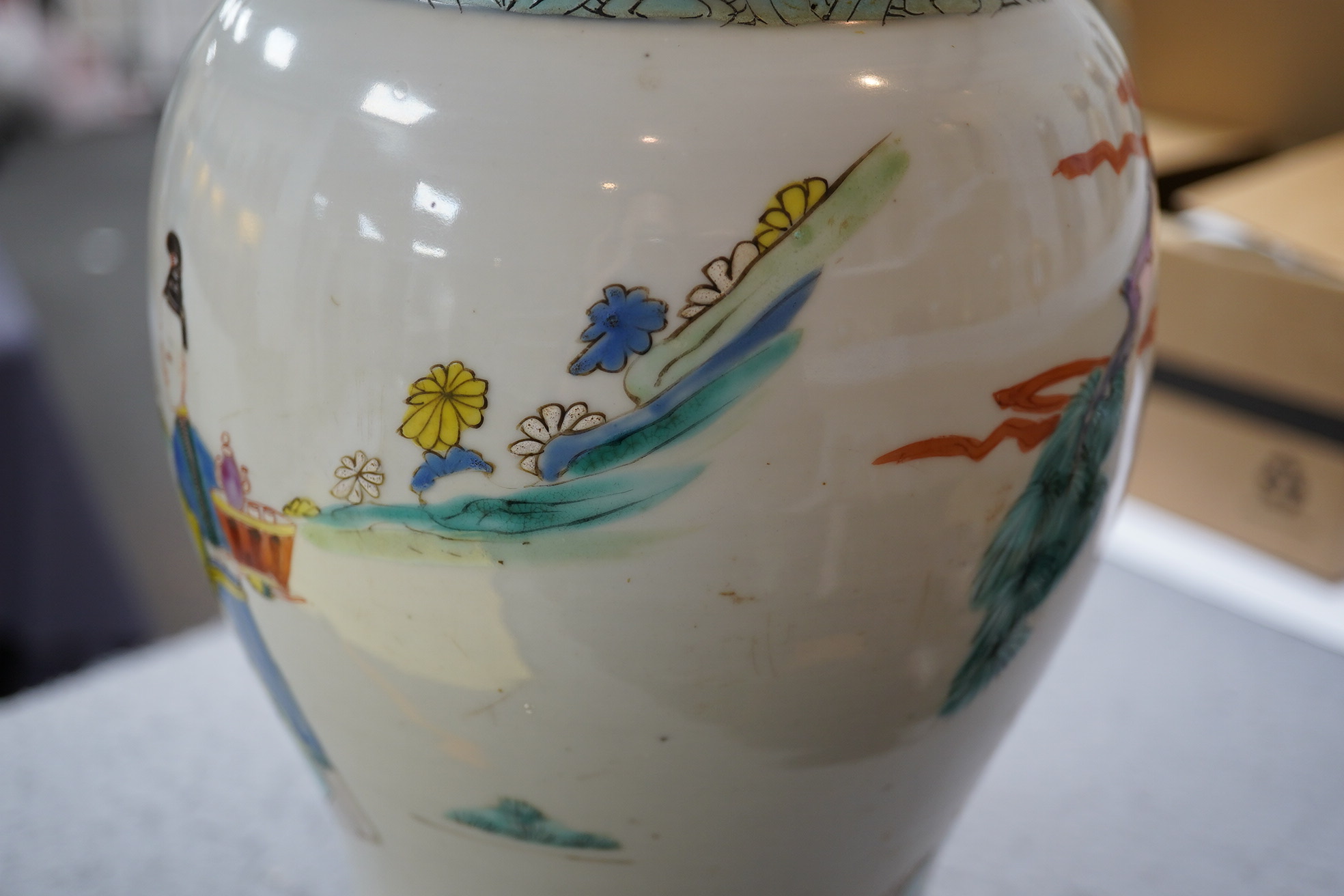 A rare Chinese famille rose ‘Sanxing’ yen-yen vase, Yongzheng period (1723-1735)